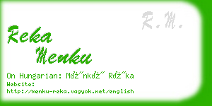 reka menku business card